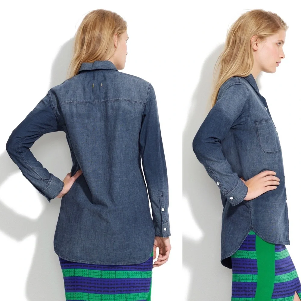 Madewell Chambray Ex-Boyfriend Shirt - Picture 2 of 8